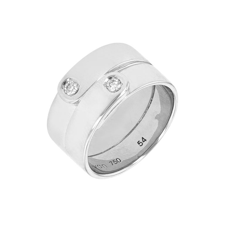 Acheter Bague DINH VAN Double Sens diamants 0.08 carat or blanc Comme neuf - 2600,00 € Bague DINH VAN Double Sens diamants 0.08 carat or blanc Comme neuf - reconditionné disponible sur Gemme Les Bijoux